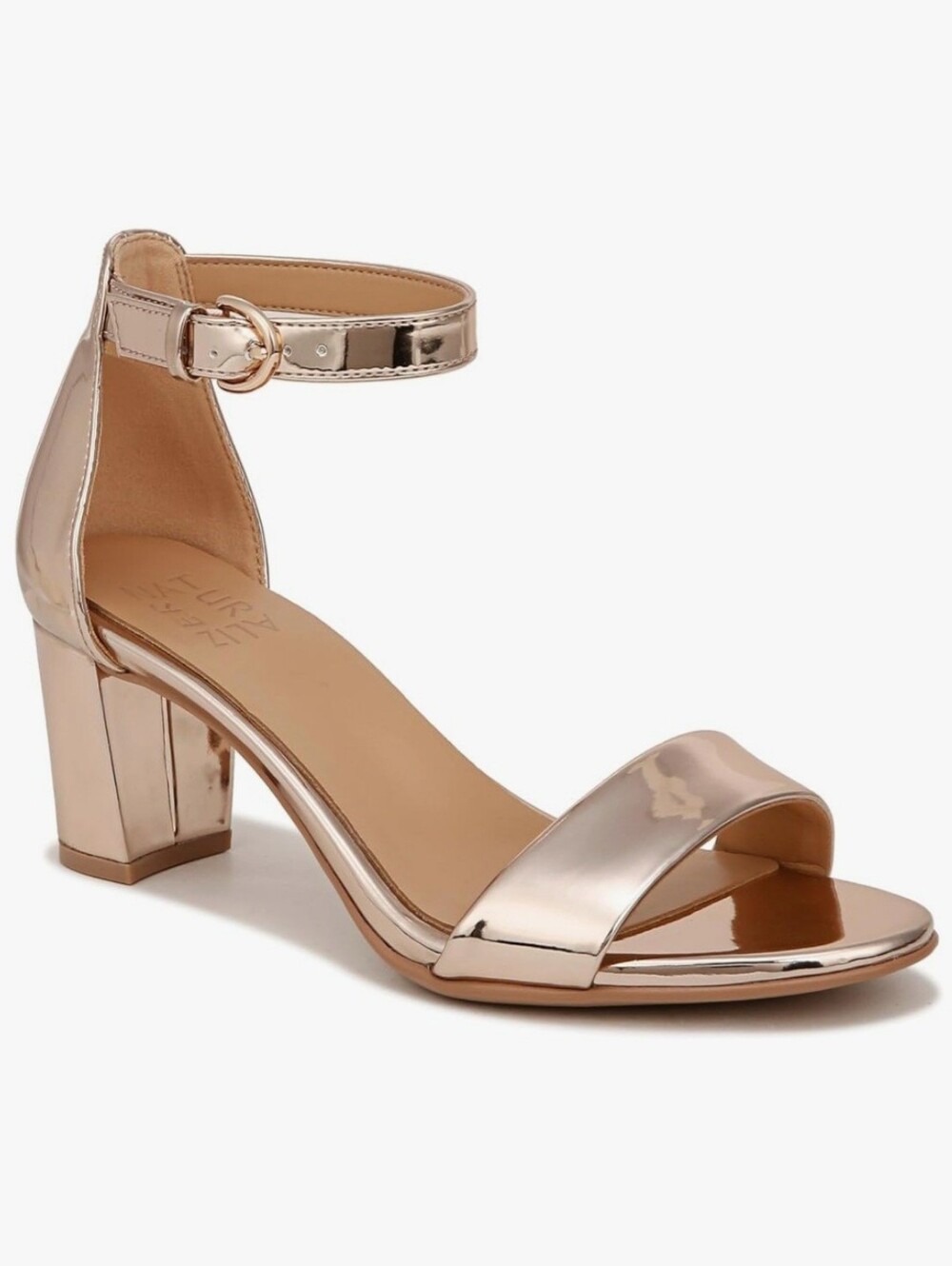 New Naturalizer Vera Rose Gold Ankle-Strap Block Heel Sandals - Women Size 9 - Picture 4 of 13